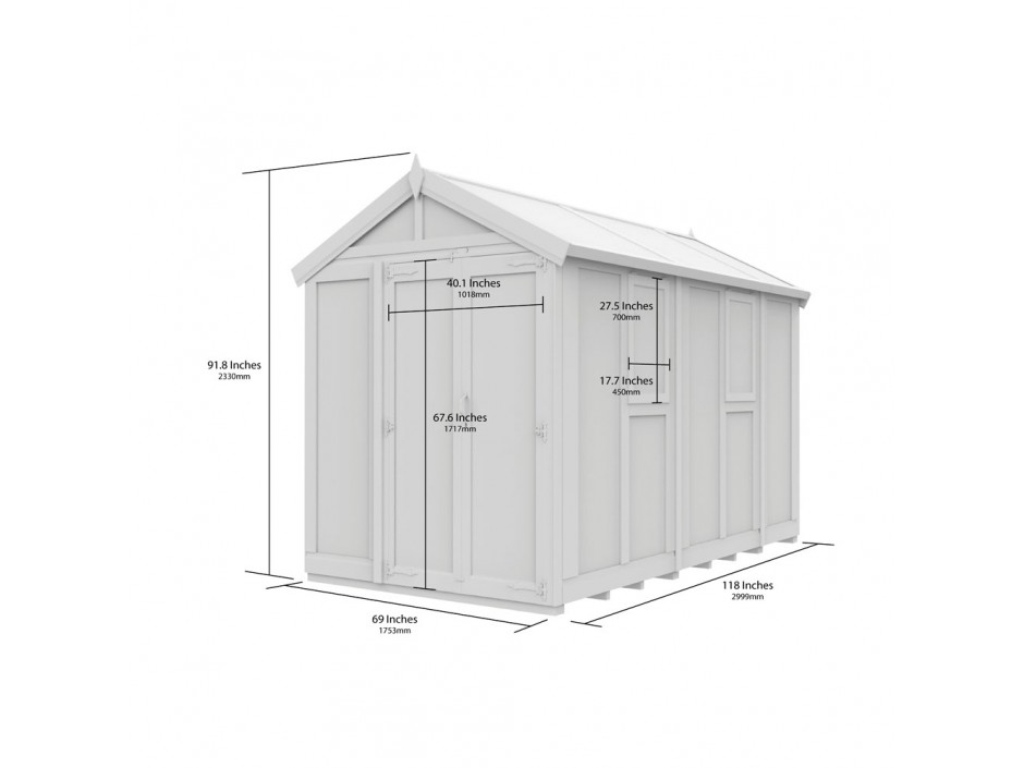 6ft x 10ft Glass Green House