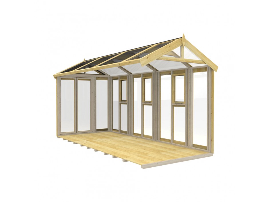 6ft x 14ft Glass Green House