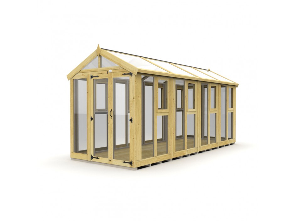 6ft x 16ft Glass Green House