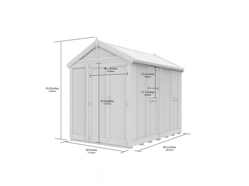 6ft x 8ft Glass Green House