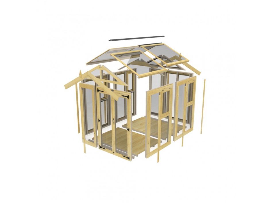 6ft x 14ft Glass Green House