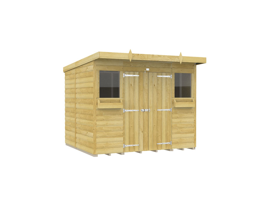 8ft x 7ft Pent Summer Shed Loglap