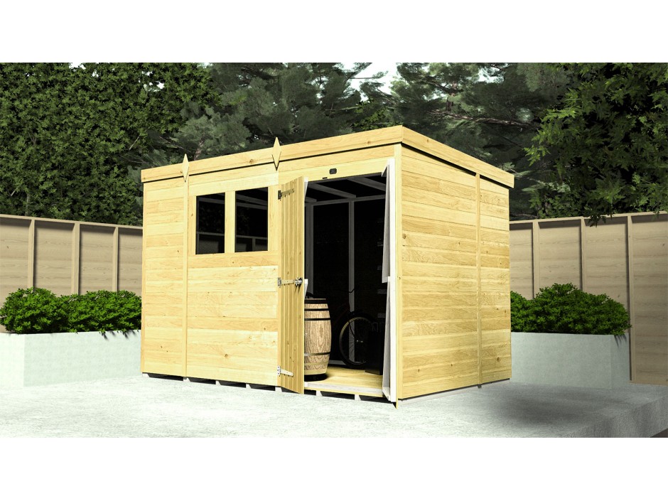 8ft x 6ft Pent Shed