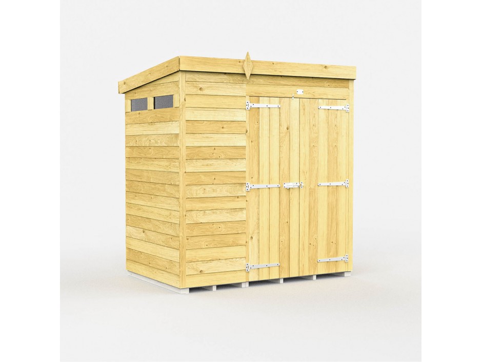 7ft x 4ft Pent Security Shed