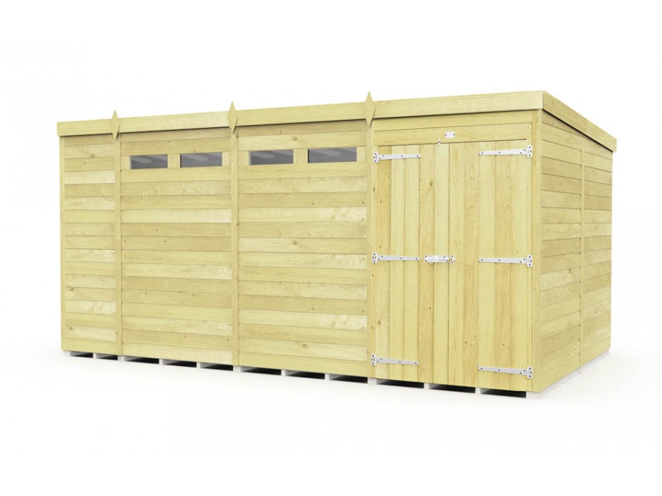 15ft x 8ft Pent Security Shed