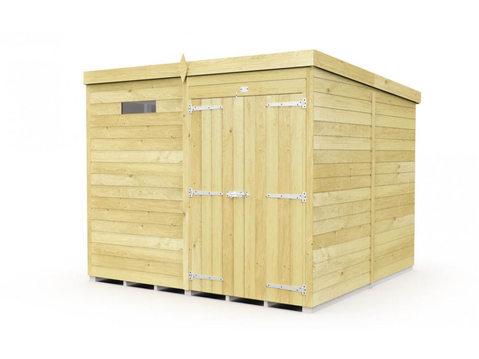 7ft x 8ft Pent Security Shed